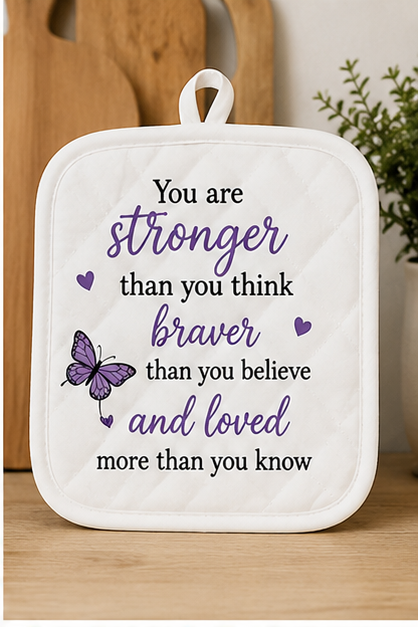 Inspirational Pot Holders – Positive Reminder Kitchen Collection 💜
