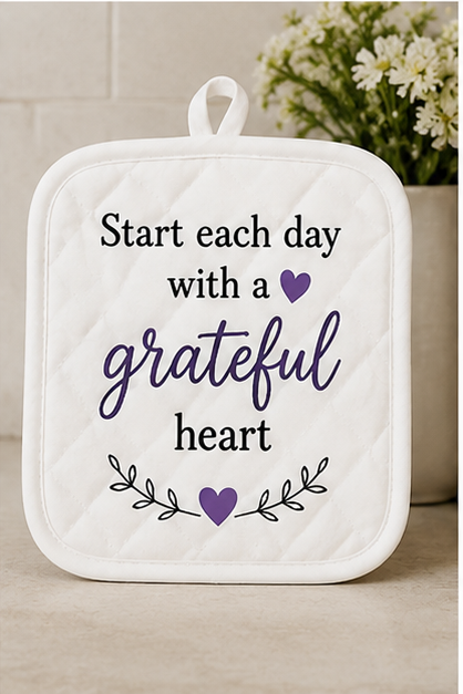 Inspirational Pot Holders – Positive Reminder Kitchen Collection 💜