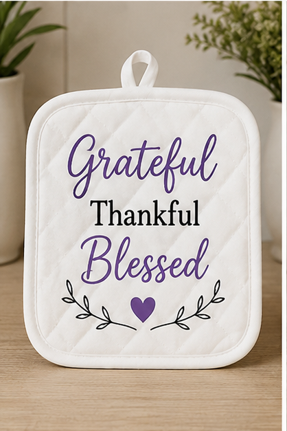 Inspirational Pot Holders – Positive Reminder Kitchen Collection 💜