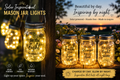 Mason Jar Lights - Solar Powered with Inspirational Messages